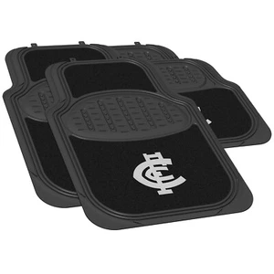 84704 CARLTON BLUES AFL TEAM LOGO SET OF 4 CAR FLOOR MATS FOR MOTOR VEHICLE - Picture 1 of 1
