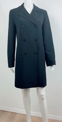 Gabardina Emanuel Ungaro Doble Brest 4/38 Forrada en Negro Foto 1 de 4