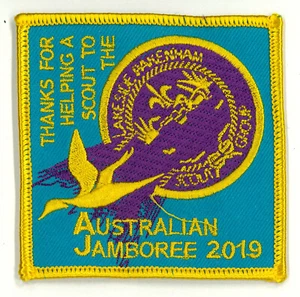 AJ2019 - AUSTRALIA SCOUT NATIONAL JAMBOREE - THANKS FOR HELPING JAMBOREE BADGE - Picture 1 of 2