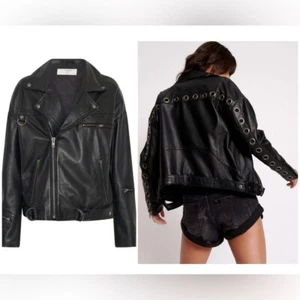 Neu mit Etikett ein Teelöffel Lammleder Herzschmerz Hotel Motorrad Jacke Öse XS - Bild 1 von 6