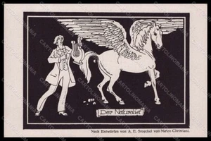 Postal firmada por el artista Christiani Mateo Pegasus Man Der Naturalist VK7663 - Imagen 1 de 2