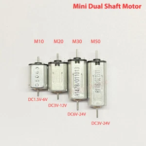 Mini 8mm*10mm Dual Shaft Axis Electric Motor DC 3V 6V 7.4V 9V 12V 24V High Speed - Picture 1 of 12