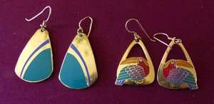 2 Pair Laurel Burch Earrings Dangle Toucan +1 - Picture 1 of 4