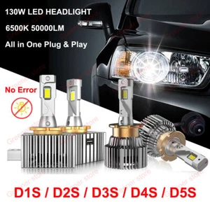130W 50000LM D1S D2S D3S D4S D5S D8S Car LED Headlight Lamp Bulbs Kit Error Free - Picture 1 of 17