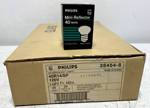 Philips 40R14N/SP Mini Reflector Bulb 40W 120V 35454-8 (lot of 24) - Picture 1 of 4