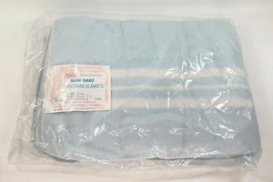 Juego de 2 mantas de recepción de bebé vintage Sears nuevas en paquete rayas azules blancas 30"x40" - Imagen 1 de 6
