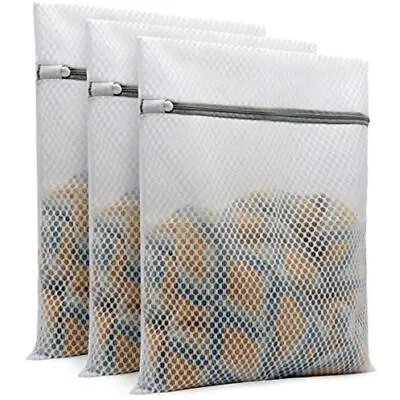 3Pcs Durable Honeyb Mesh Laundry Bags For Delicates 12 X 16 Inches Home & • 11.96$