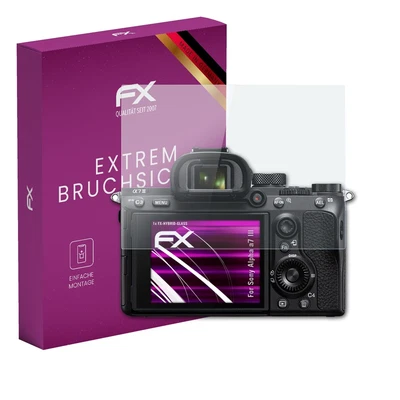 atFoliX Glasfolie für Sony Alpha a7 III Displayfolie 9H Schutzpanzer