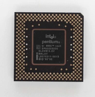Socket 7 Processor CPU - Intel Pentium MMX 200 - 200MHz - SL23W - TESTED - Image 1 of 2