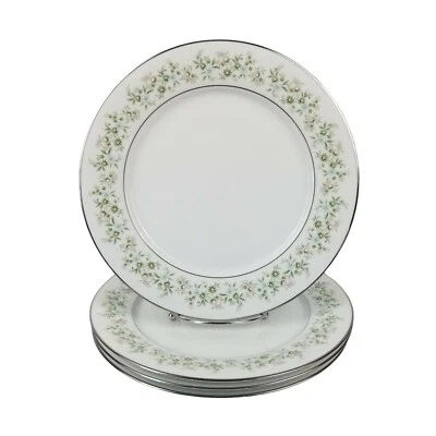 4 platos de cena Noritake Savannah 10 1/2" #2031 flores vintage de Japón Foto 1 de 4