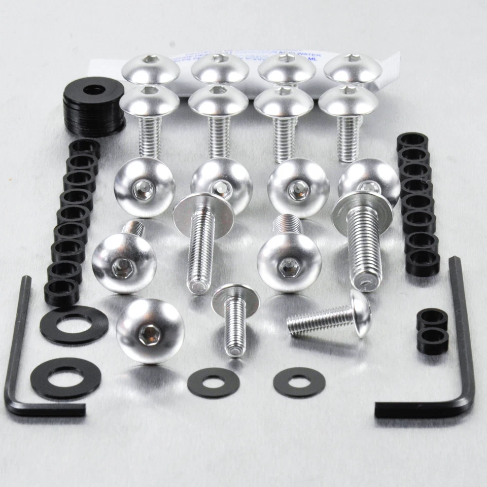 Kit de tornillos para carenado de aluminio SV650 S Sport 08+ plateado Foto 1 de 1