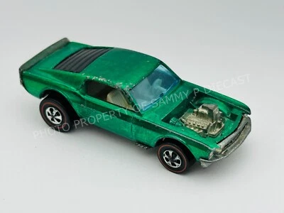 Hot Wheels Redline Mustang Boss Hoss Verde HK Branco Interior Muito Bom!! - Imagem 1 de 4