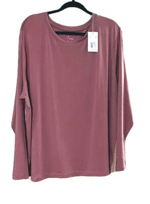 Camiseta Talla 2X Un Nuevo Día Manga Larga Cuello Redondo - Color: Rosa 100% Algodón SUPIMA Foto 1 de 4