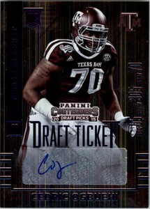 2015 Contenders Draft Picks College Draft Ticket Blue Foil #163 Cedric Ogbuehi