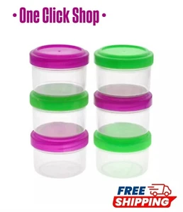 Mini Plastic Storage Container Set of 6pcs Airtight & Compact for Food & Jewelry - Picture 1 of 8