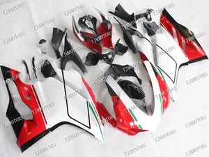 For 15-17 Ducati Panigale 959 Red White ABS Injection Mold Bodywork Fairing Kit - Picture 1 of 8