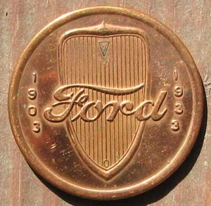 NOS 1933 FORD V8 30th. ANNIVERSARY COPPER TOKEN OR MEDAL L@@K #BB106 - Picture 1 of 4