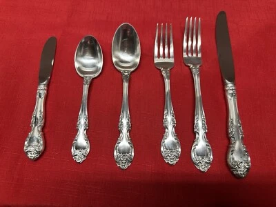 Gorham Melrose Sterling. ¡NUEVO, nunca usado!  86 piezas. Envoltura original. 1977. Foto 1 de 4