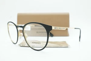 BURBERRY B 1360 1017 GOLD AND BLACK AUTHENTIC EYEGLASSES 51-21 145 W/CASE - Picture 1 of 4