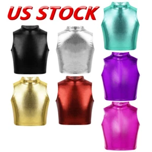 Camiseta sin mangas de baile metálica para niñas de Estados Unidos - Imagen 1 de 56