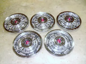 67 68 69 70 71 72 Pontiac Firebird Tempest Hubcaps Wheel Spoked 5 Covers 14" - Bild 1 von 16