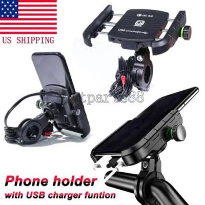 Cell Phone Holder USB Charger For Honda VTX1300 C R S T VTX1800 C F N R S T USA Foto 1 de 4