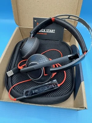 Plantronics Poly Blackwire 5220 Stereo USB-C & 3.5mm Wired Headset With Mic NEW - Image 1 of 4