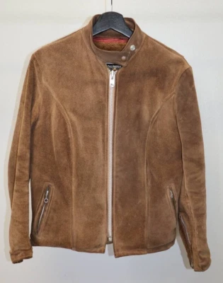 Chaqueta de cuero de gamuza Schott Western vintage años 60 70 forrada garra para mujer talla 12” Foto 1 de 4