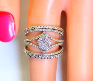 Gorgeous/Intricate 10K White Gold 1.9 Ct Diamond Band/Ring, Size 5.75, 186 Dia! - Picture 1 of 7