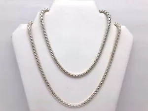 Sterlingsilber 0,925 ~ Schwer ~ 5 mm Runde Box Kette 18"" - 24"" Hummer Verschlüsse - Bild 1 von 9