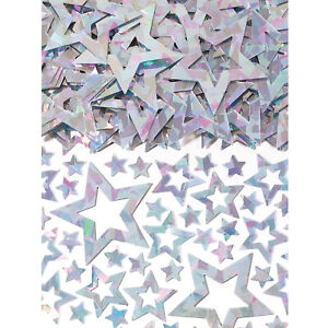 Shiny Sparkle Silver Star Table Confetti Sprinkle Party Table Decoration
