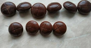 Vintage leather buttons - Picture 1 of 3