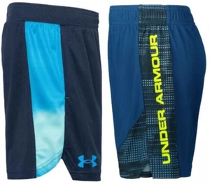 Under Armour Lot of 2 Little Boys Size 6 Heat Gear Athletic Shorts NWT Blue - Picture 1 of 8