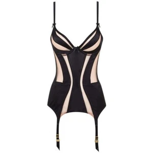 AGENTE PROVOCADOR EVALYNE NEGRO VASCO DESNUDO NUEVO CON ETIQUETAS TALLA 34C PRECIO DE VENTA SUGERIDO POR EL FABRICANTE £395 - Imagen 1 de 2