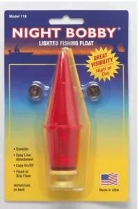 Neu Night Bobby beleuchteter Angelschwimmer Bobber zum Nachtangeln Modell 118 rot - Bild 1 von 3