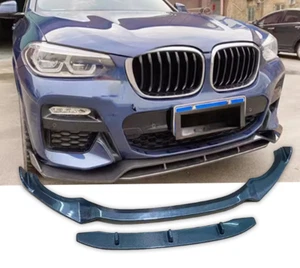 Carbon fiber Front Bumper Splitter Lip For BMW X3 X4 G01 G02 M Sport 2018-20 E - Bild 1 von 4