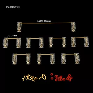 YMDK V3 PCB Mount Gold Screw in Stabilizer For Mx Mechanical Keyboard PCB - Picture 1 of 4