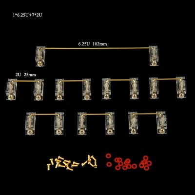 YMDK V3 PCB Mount Gold Screw in Stabilizer For Mx Mechanical Keyboard PCB - Image 1 of 4