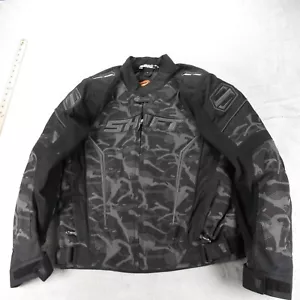 Shift Avenger Jacket Men Medium Black Camo Zip Elbow & Shoulder Pads Motorcycle - Picture 1 of 19