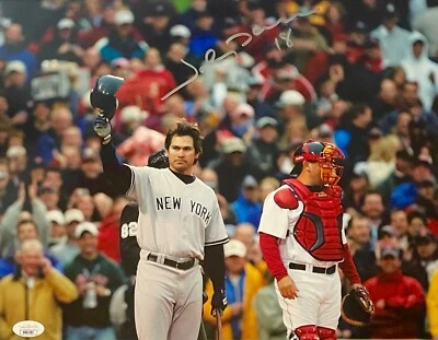 JOHNNY DAMON Autograph SIGNED 11x14 PHOTO N.Y. YANKEES FENWAY PARK RETURN JSA - Image 1 of 4