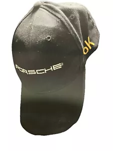Men’s Porsche 60K Black Strapback Hat Cap One Size Fits Most RN#89449 White Logo - Picture 1 of 5