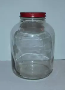 VASO IN VETRO DURAGLAS VINTAGE PULITO CON COPERCHIO "CARO CLIENTE" SWEETOSE - Foto 1 di 6