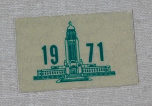 1971 Nebraska passenger car license plate sticker - Picture 1 of 1