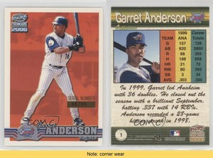 2000 Pacific Paramount Holo-Green /99 Garret Anderson #1