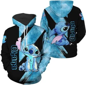 Sudaderas con capucha con capucha Ohana 3D de punto personalizado regalo de Navidad solo anime - Imagen 1 de 10