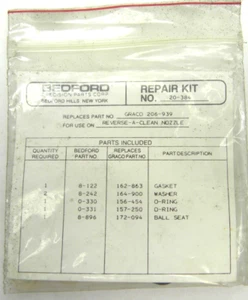 BEDFORD GRACO 206-939 (20-384) Repair Kit For use on REVERSE-A-CLEAN Nozzle - Picture 1 of 2