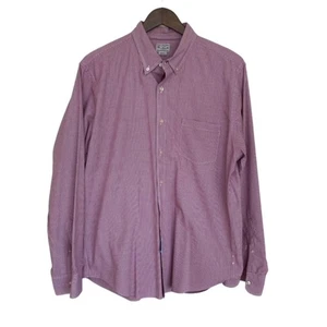 J. Crew weinrotes Button-Down-Hemd mit Gingham-Muster - Large - Bild 1 von 4