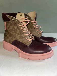 Neu mit Etikett Coach Lorimer Damen-Lederstiefel Kampf- & Schnürstiefel Multi 6B UVP 275 $ - Bild 1 von 8