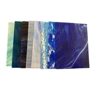 Stained Glass Sheets - 6"x8" - 8 Blue Glass Pack - Picture 1 of 1