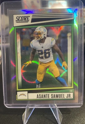 2022 Score Asante Samuel Jr 025/199  1 Off Jersey # - Image 1 of 2